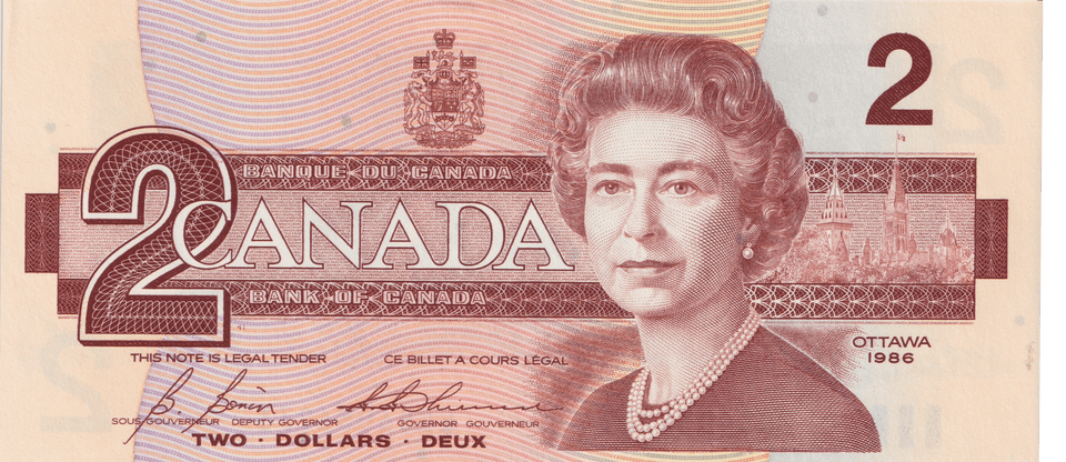 1986 CANADA 2 DOLLAR BANKNOTE REF-1742 - WORLD BANKNOTES - Cambridgeshire Coins