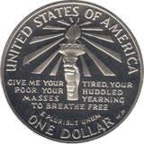 1986 ELLIS ISLAND SILVER PROOF DOLLAR USA SAN FRANCISCO MINT - SILVER WORLD COINS - Cambridgeshire Coins