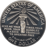 1986 ELLIS ISLAND SILVER PROOF DOLLAR USA SAN FRANCISCO MINT - SILVER WORLD COINS - Cambridgeshire Coins
