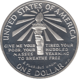 1986 ELLIS ISLAND SILVER PROOF DOLLAR USA SAN FRANCISCO MINT - SILVER WORLD COINS - Cambridgeshire Coins