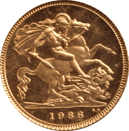 1986 GOLD HALF SOVEREIGN ( PROOF ) - HALF SOVEREIGN - Cambridgeshire Coins