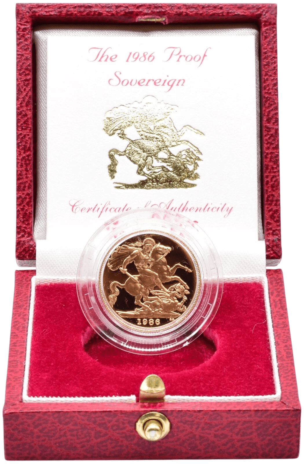 1986 GOLD PROOF SOVEREIGN BOXED - GOLD PROOF SOVEREIGNS - Cambridgeshire Coins