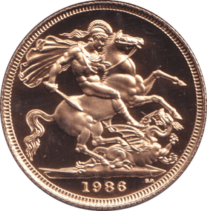 1986 GOLD SOVEREIGN ( PROOF ) - SOVEREIGN - Cambridgeshire Coins