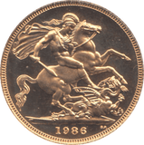 1986 GOLD SOVEREIGN ( PROOF ) - SOVEREIGN - Cambridgeshire Coins