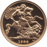 1986 GOLD SOVEREIGN ( PROOF ) - SOVEREIGN - Cambridgeshire Coins