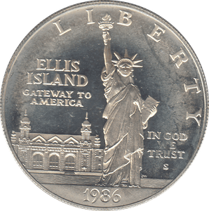 1986 SILVER 1 DOLLAR USA ( PROOF ) - SILVER WORLD COINS - Cambridgeshire Coins