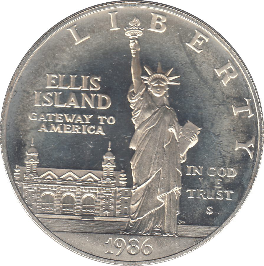 1986 SILVER 1 DOLLAR USA ( PROOF ) - SILVER WORLD COINS - Cambridgeshire Coins