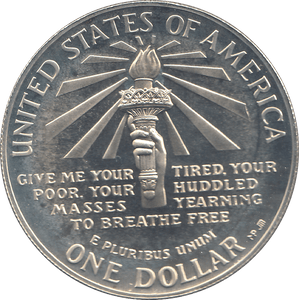 1986 SILVER 1 DOLLAR USA ( PROOF ) - SILVER WORLD COINS - Cambridgeshire Coins