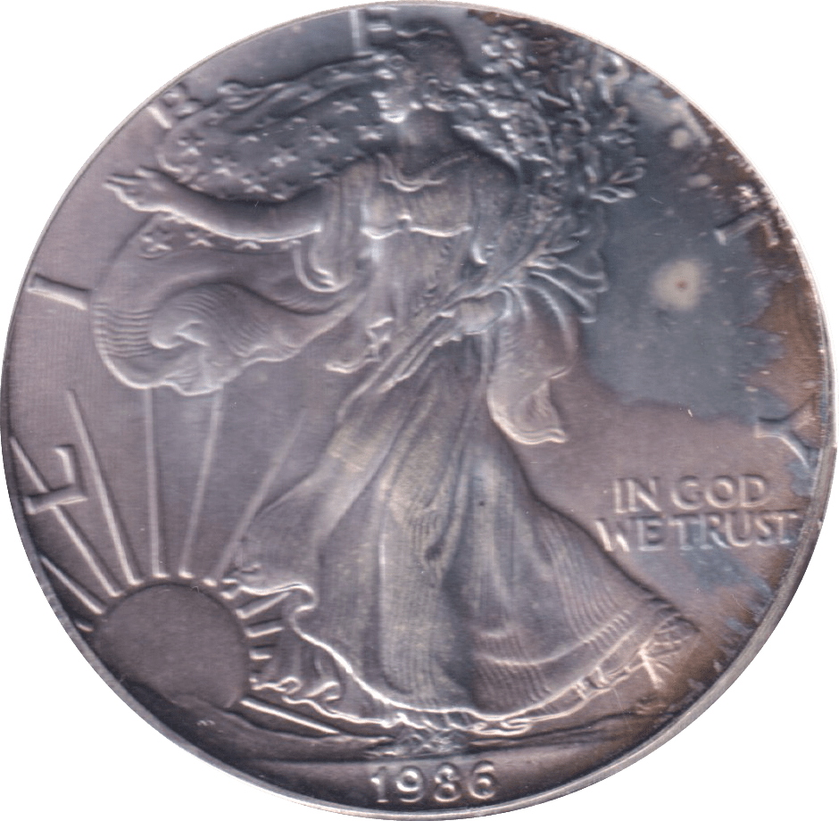 1986 SILVER DOLLAR USA - SILVER WORLD COINS - Cambridgeshire Coins