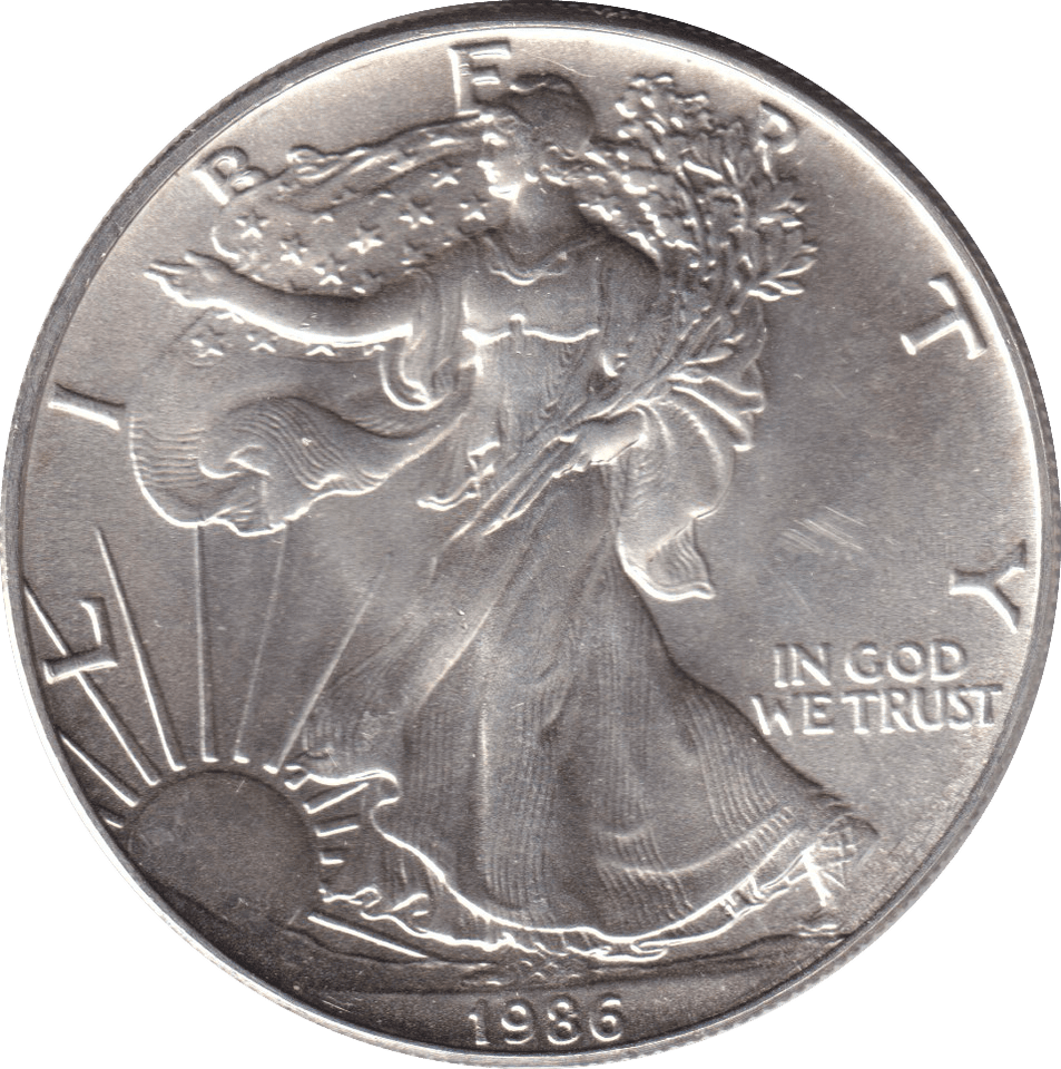 1986 SILVER LIBERTY DOLLAR USA - SILVER WORLD COINS - Cambridgeshire Coins