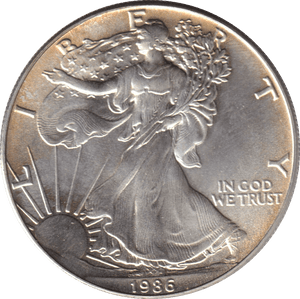 1986 SILVER LIBERTY DOLLAR USA - SILVER WORLD COINS - Cambridgeshire Coins
