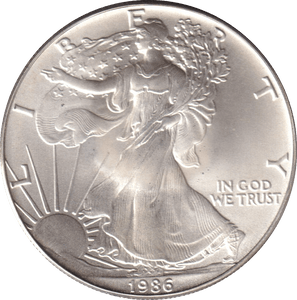 1986 SILVER LIBERTY DOLLAR USA - SILVER WORLD COINS - Cambridgeshire Coins