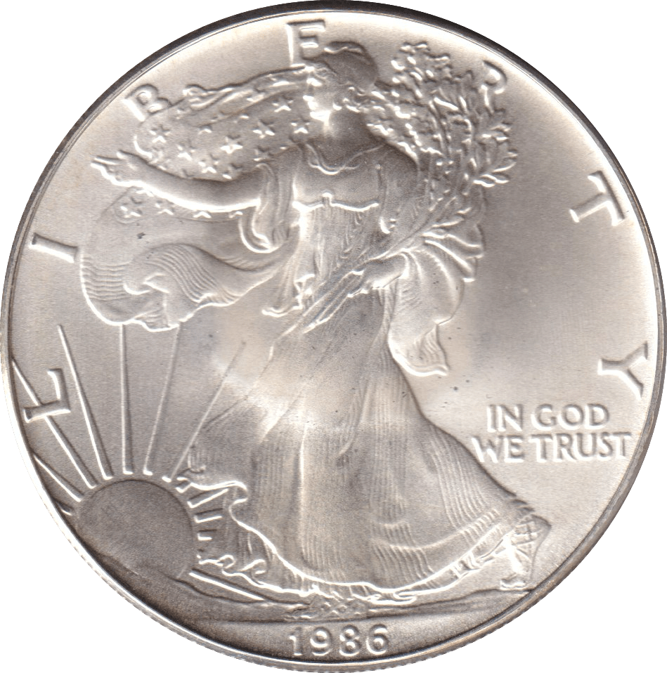 1986 SILVER LIBERTY DOLLAR USA - SILVER WORLD COINS - Cambridgeshire Coins