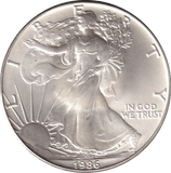 1986 SILVER LIBERTY DOLLAR USA - SILVER WORLD COINS - Cambridgeshire Coins
