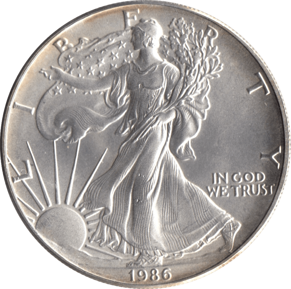 1986 SILVER LIBERTY DOLLAR USA - SILVER WORLD COINS - Cambridgeshire Coins