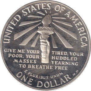1986 SILVER PROOF ONE DOLLAR USA - SILVER WORLD COINS - Cambridgeshire Coins