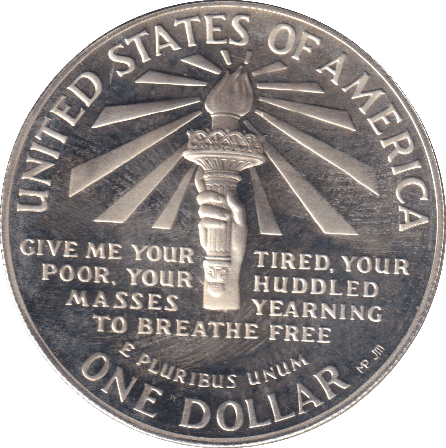 1986 SILVER PROOF ONE DOLLAR USA - SILVER WORLD COINS - Cambridgeshire Coins