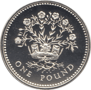 1986 SILVER PROOF ONE POUND £1 IRELAND FLAX - SILVER WORLD COINS - Cambridgeshire Coins
