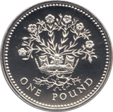 1986 SILVER PROOF ONE POUND £1 IRELAND FLAX - SILVER WORLD COINS - Cambridgeshire Coins
