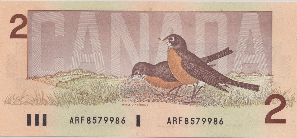 1986 TWO DOLLARS CANADA BANKNOTE REF-1780 - WORLD BANKNOTES - Cambridgeshire Coins