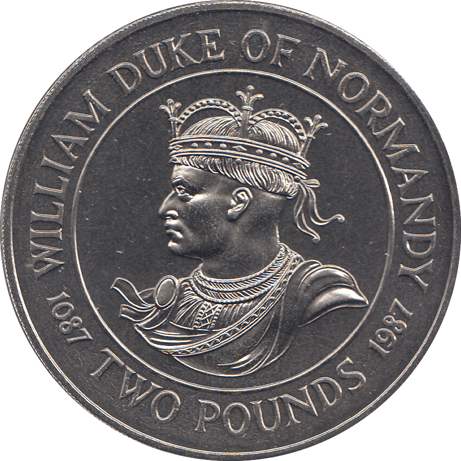 1987 2 POUNDS WILLIAM DUKE OF NORMANDY ( BU ) - WORLD COINS - Cambridgeshire Coins