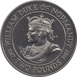 1987 2 POUNDS WILLIAM DUKE OF NORMANDY ( BU ) - WORLD COINS - Cambridgeshire Coins