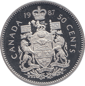 1987 CANADA PROOF 50 CENT - WORLD COINS - Cambridgeshire Coins