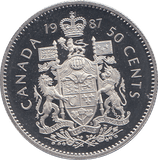 1987 CANADA PROOF 50 CENT - WORLD COINS - Cambridgeshire Coins