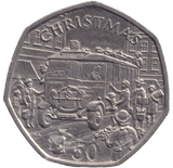 1987 CHRISTMAS LARGE 50P ISLE OF MAN - 50P REGIONAL ISSUES - Cambridgeshire Coins