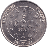 1987 FIVE ECU BELGIUM - WORLD COINS - Cambridgeshire Coins