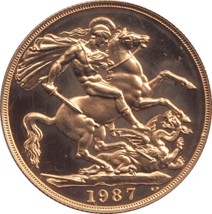 1987 GOLD DOUBLE SOVEREIGN TWO POUNDS ( PROOF ) - Double Sovereign - Cambridgeshire Coins