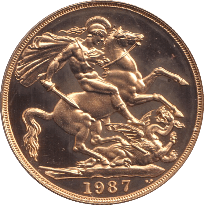 1987 GOLD DOUBLE SOVEREIGN TWO POUNDS ( PROOF ) - Double Sovereign - Cambridgeshire Coins