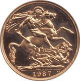 1987 GOLD DOUBLE SOVEREIGN TWO POUNDS ( PROOF ) - Double Sovereign - Cambridgeshire Coins