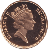 1987 GOLD HALF SOVEREIGN ( PROOF ) - HALF SOVEREIGN - Cambridgeshire Coins