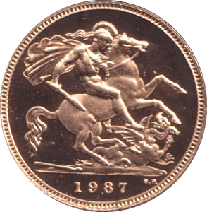 1987 GOLD HALF SOVEREIGN ( PROOF ) - HALF SOVEREIGN - Cambridgeshire Coins