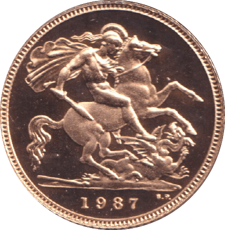 1987 GOLD HALF SOVEREIGN ( PROOF ) - HALF SOVEREIGN - Cambridgeshire Coins