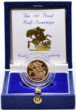 1987 GOLD PROOF HALF SOVEREIGN BOXED - GOLD PROOF HALF SOVEREIGNS - Cambridgeshire Coins