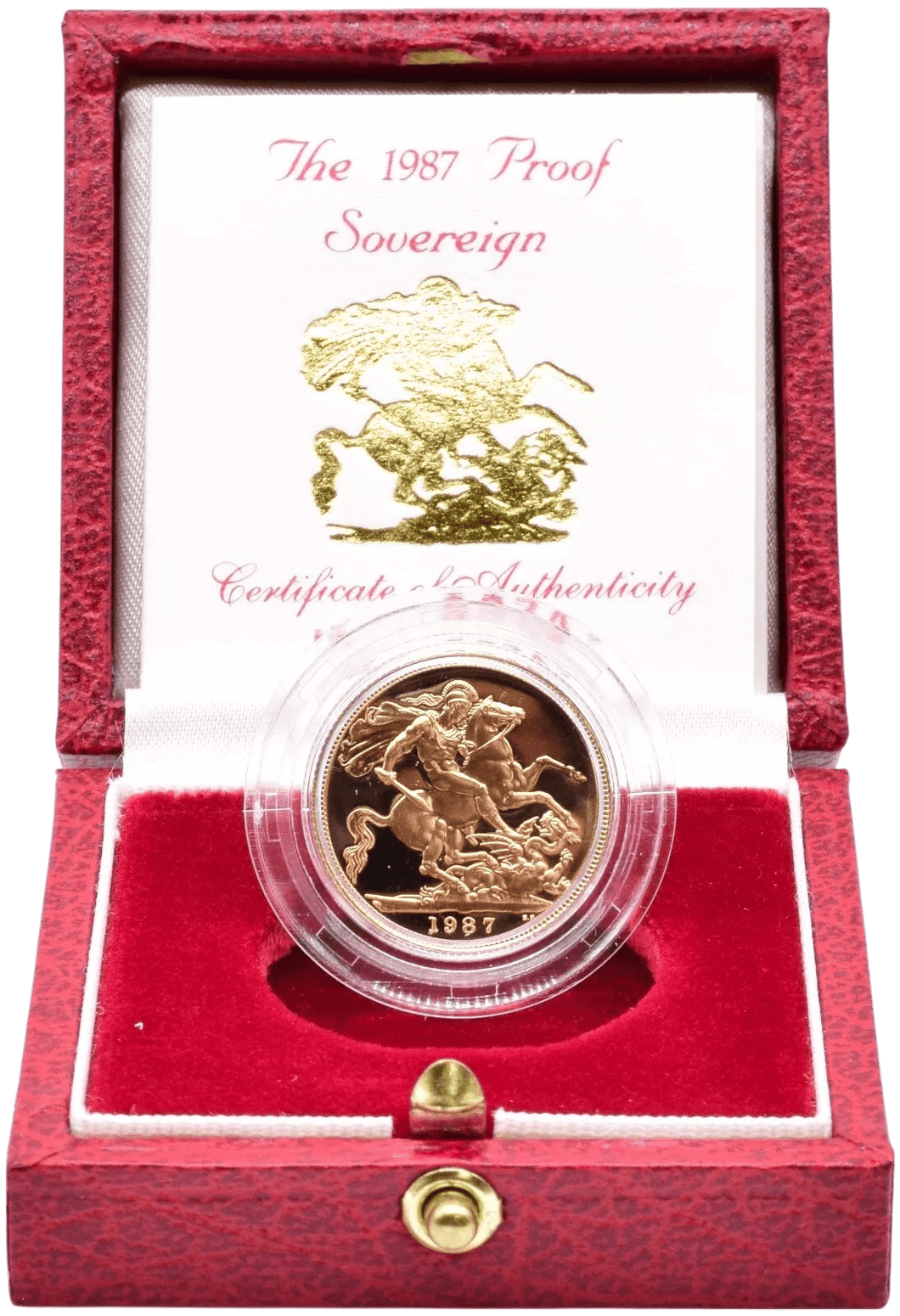 1987 GOLD PROOF SOVEREIGN BOXED - GOLD PROOF SOVEREIGNS - Cambridgeshire Coins
