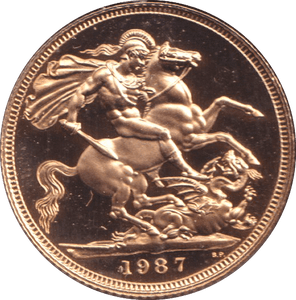 1987 GOLD SOVEREIGN ( PROOF ) - SOVEREIGN - Cambridgeshire Coins
