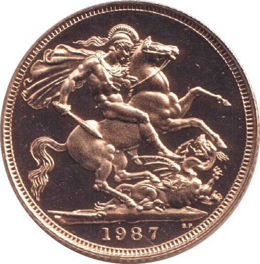 1987 GOLD SOVEREIGN ( PROOF ) - SOVEREIGN - Cambridgeshire Coins