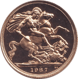 1987 GOLD SOVEREIGN ( PROOF ) - SOVEREIGN - Cambridgeshire Coins