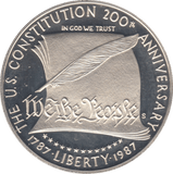 1987 ONE DOLLAR SILVER PROOF USA - SILVER WORLD COINS - Cambridgeshire Coins