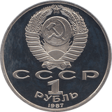 1987 ONE RUBLE BORODINO BATTLE 175o. ANNIV. RUSSIA ( PROOF ) - WORLD COINS - Cambridgeshire Coins