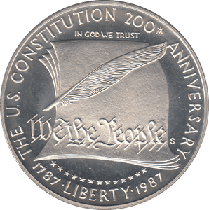 1987 SILVER 1 DOLLAR USA ( PROOF ) - SILVER WORLD COINS - Cambridgeshire Coins