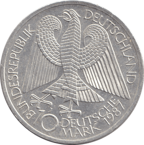1987 SILVER 10 MARKS GERMANY - WORLD COINS - Cambridgeshire Coins