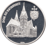 1987 SILVER EISCHTATT CATHEDRAL MEDALLION GERMANY - MEDALS & MEDALLIONS - Cambridgeshire Coins