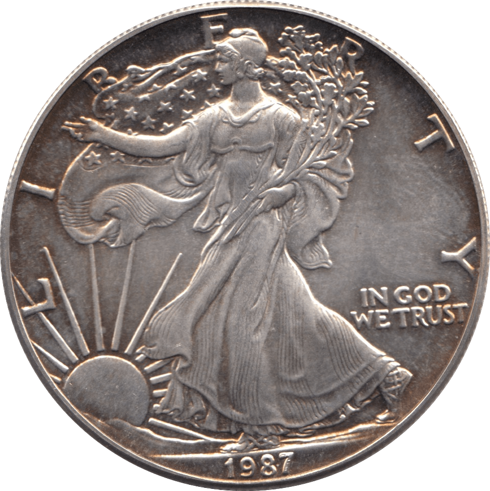1987 SILVER LIBERTY DOLLAR USA - SILVER WORLD COINS - Cambridgeshire Coins