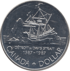 1987 SILVER ONE DOLLAR CANADA - SILVER WORLD COINS - Cambridgeshire Coins