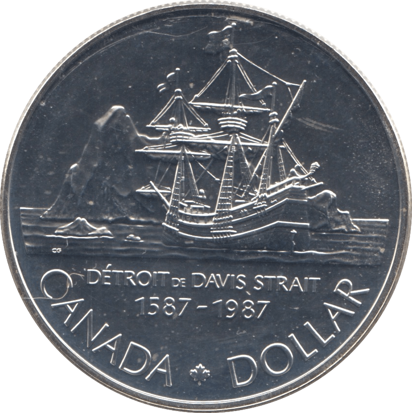 1987 SILVER ONE DOLLAR CANADA - SILVER WORLD COINS - Cambridgeshire Coins