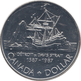 1987 SILVER ONE DOLLAR CANADA - SILVER WORLD COINS - Cambridgeshire Coins